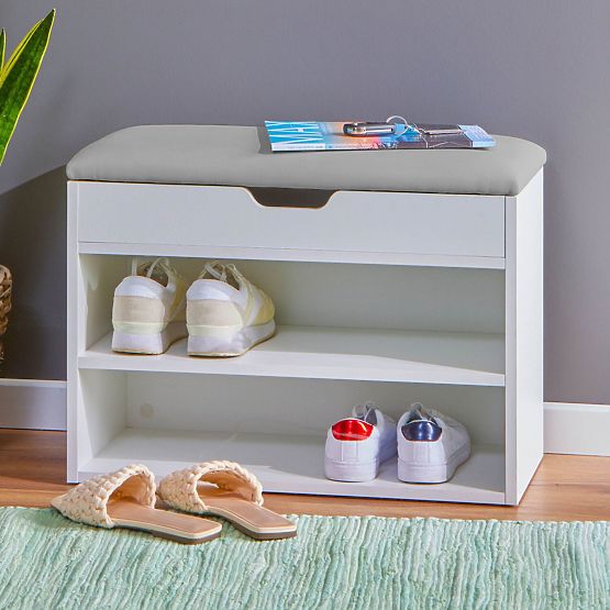 Cabinet Shelf Bench for Shoes with Seat