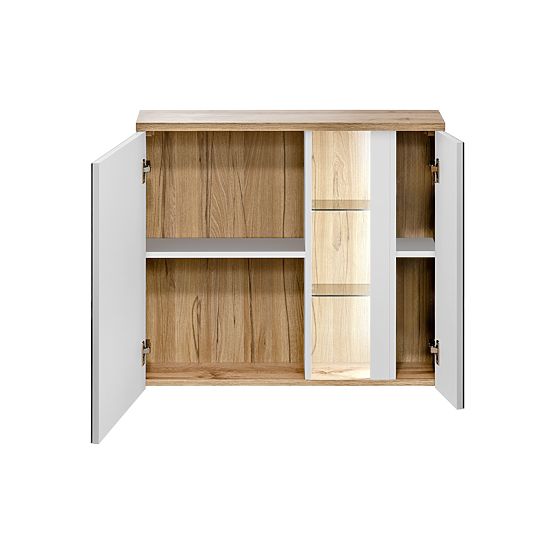 Cabinet with Mirror 80 cm 2 Doors