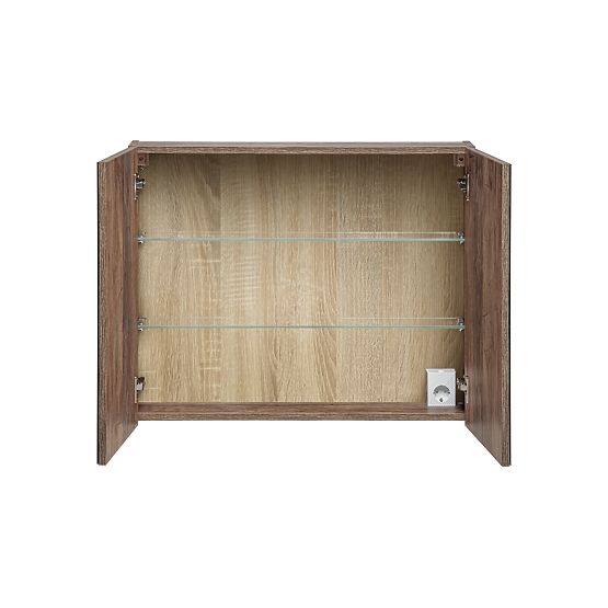Cabinet with Mirror 80 cm 2 Doors