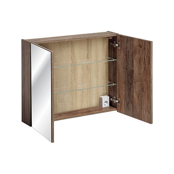 Cabinet with Mirror 80 cm 2 Doors