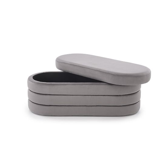 CALPI Bench with Storage, Gray (1p=1pc)