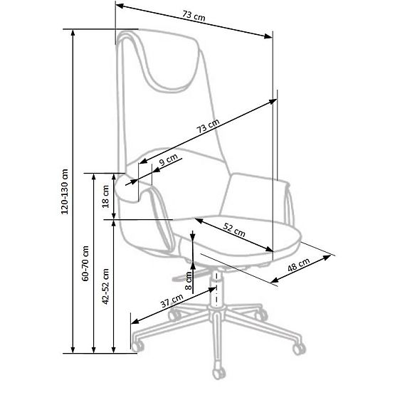 CALVANO Office Chair Dark Brown / Light Brown