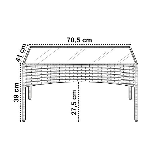 CAMELIA Black Garden Furniture Set with Black Cushions