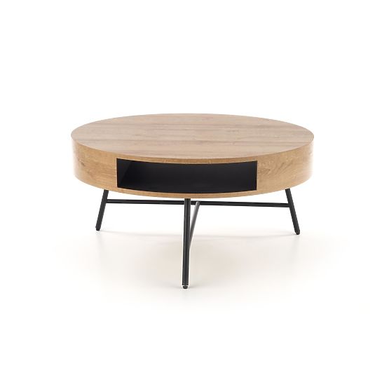 Camila coffee table - black / golden oak