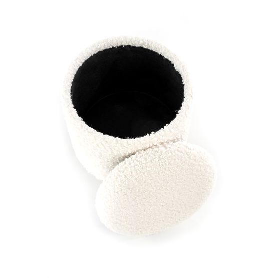 CANCUN Set of 2 Poufs, Cream/Natural (1p=1set)