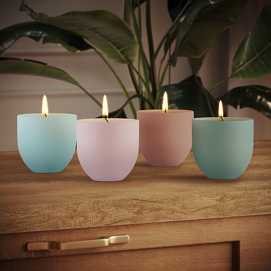 Candleholder SHIRE light blue modern style for interior ameliahome