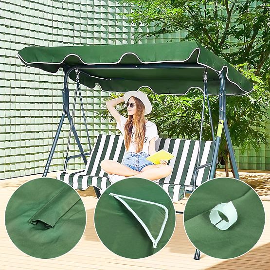 Canopy for Swing 200 x 120 cm Waterproof Cover Green ModernHome