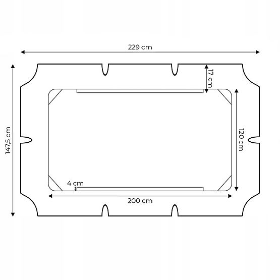 Canopy for Swing 200 x 120 cm Waterproof Cover Green ModernHome