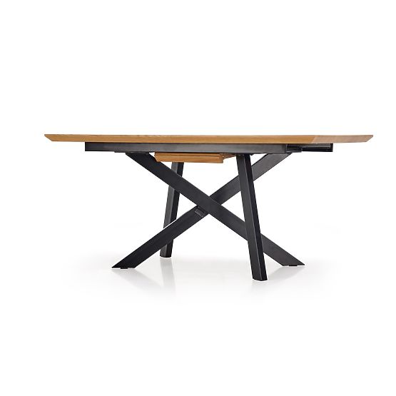 CAPITAL Table 160-200 cm, Golden Oak / Black (2p=1pc)