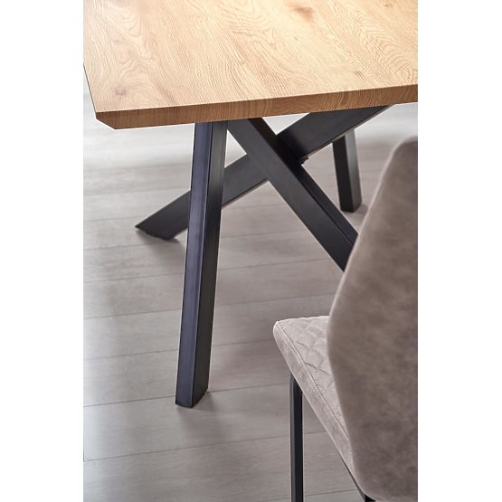 CAPITAL Table 160-200 cm, Golden Oak / Black (2p=1pc)
