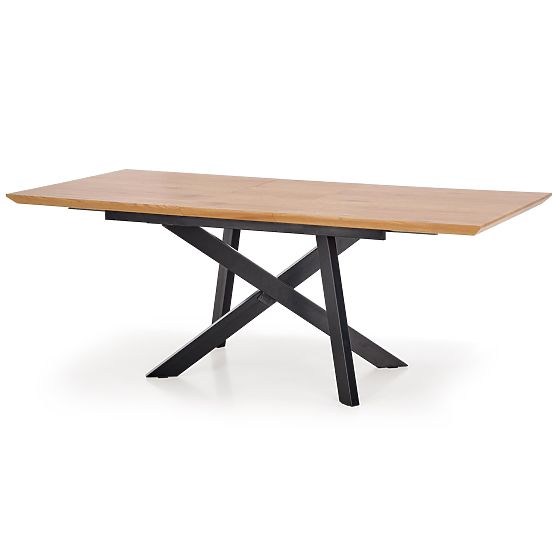 CAPITAL Table 160-200 cm, Golden Oak / Black (2p=1pc)