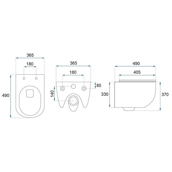 Carlo Mini Tornado Wall-Hung Toilet Bowl
