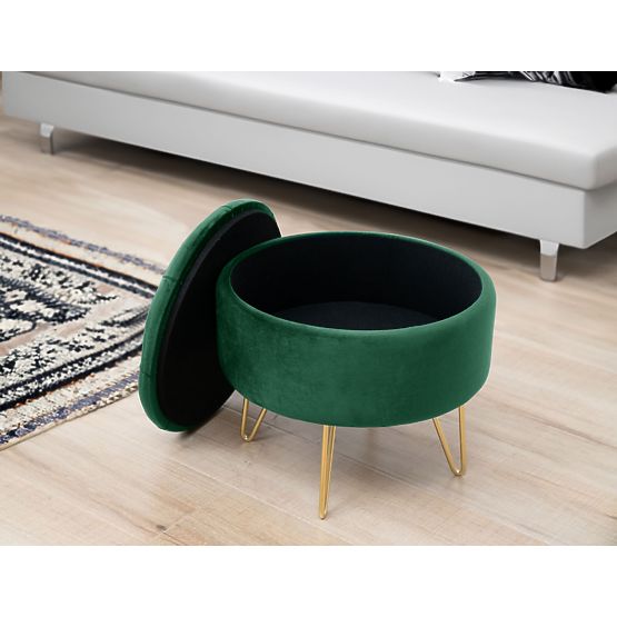 CARO BOTTLE GREEN POUF