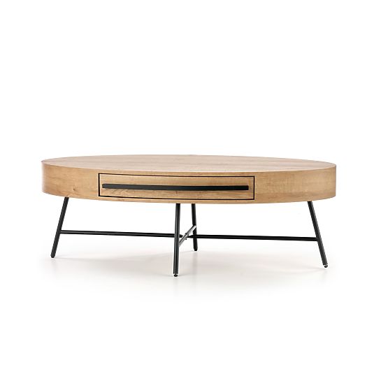 Carolina coffee table - black / golden oak
