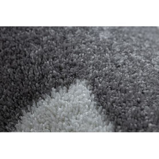 Carpet SKETCH - F730 Moroccan Clover Pattern, Gray Grid / White