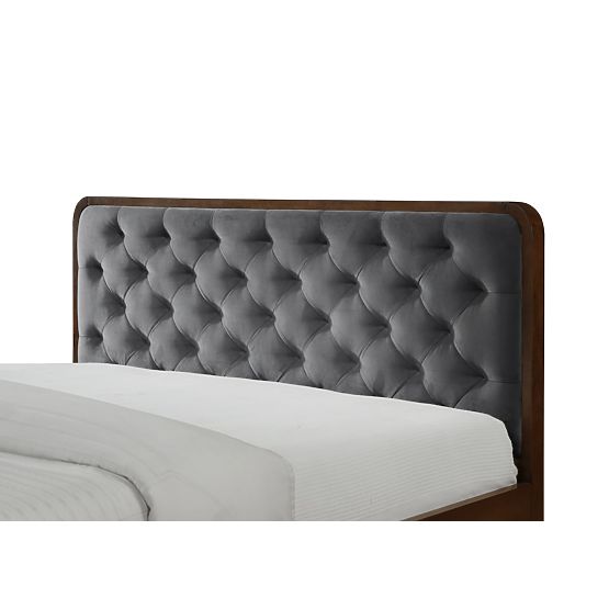 CASSIDY 140 Bed Gray / Walnut (3p=1pc)