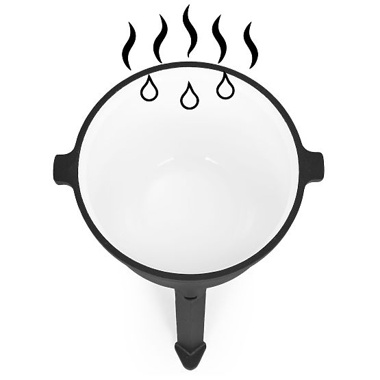 Cast Iron Enamelled 5L Standing Pot Hunting Campfire Grill MultiGarden