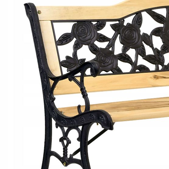 Cast Iron Garden Bench ROSE