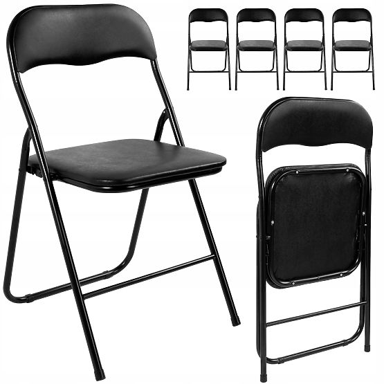 Catering Set FETA BLACK 180 cm + 6 BASICO Chairs