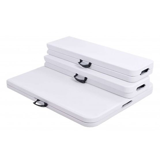 Catering Set FETA WHITE Table + 2 Benches