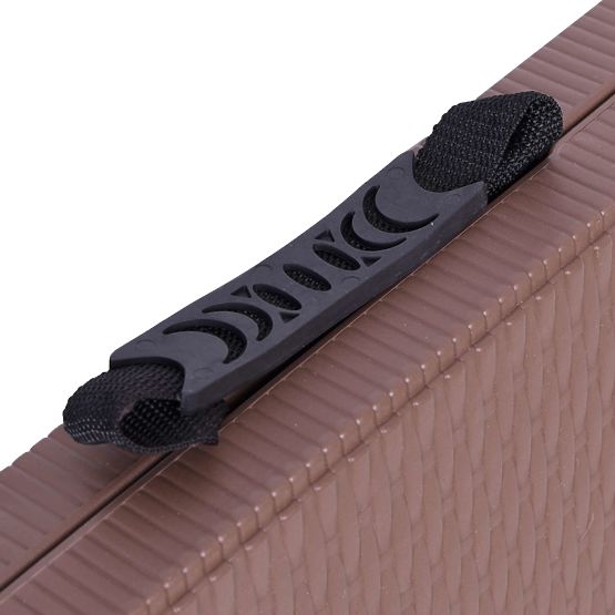 Catering Set Rattan Brown Table 180 cm + 2 Benches