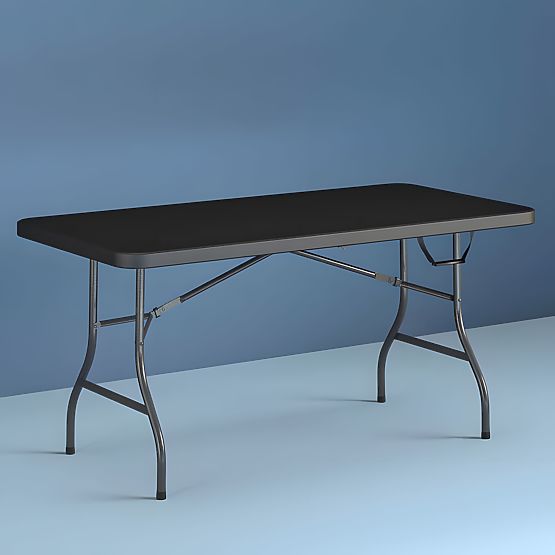 Catering Table 180 cm Foldable into a Case Black ModernHome