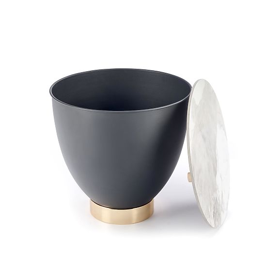 CECILIA_S coffee table white marble / gray / gold (2p=1pc)