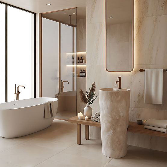 Ceramic Freestanding Washbasin Blanka Savana Matt