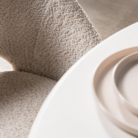 Chair with Backrest Opening Luigi Beige/Black Legs