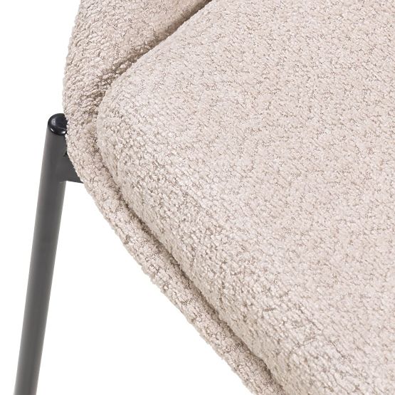 Chair with Backrest Opening Luigi Beige/Black Legs