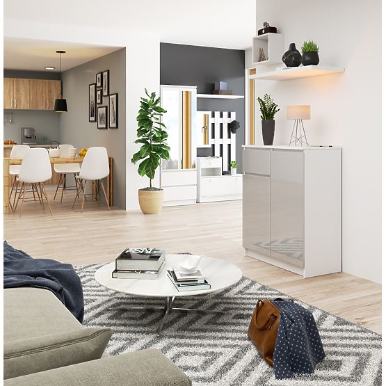 CHEST K80 2D 1DR CLP PK METALLIC GLOSS