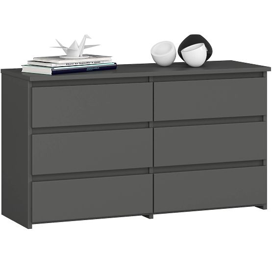 CHEST OF DRAWERS CL100 6DR PK GRAY