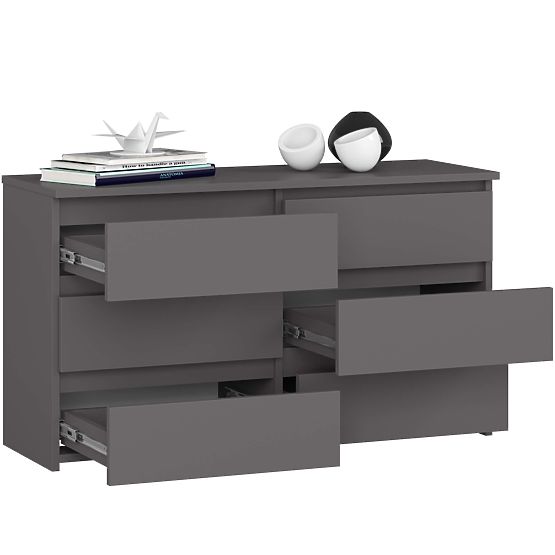 CHEST OF DRAWERS CL100 6DR PK GRAY