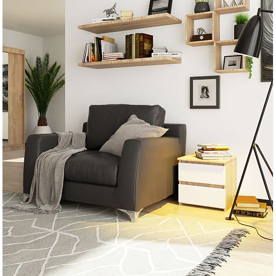 CHEST OF DRAWERS CL2 2SZ CLP PK OAK SONOMA / WHITE