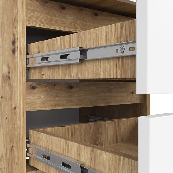 CHEST OF DRAWERS CL3/40 OAK ARTISAN / WHITE