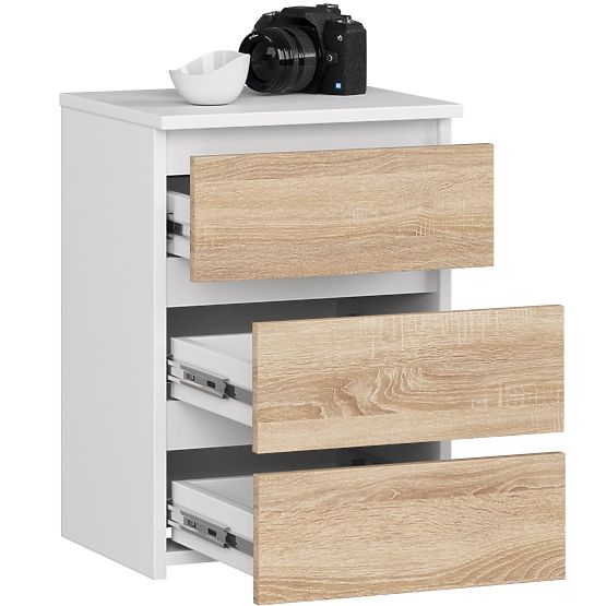 CHEST OF DRAWERS CL3/40 PK WHITE / OAK SONOMA
