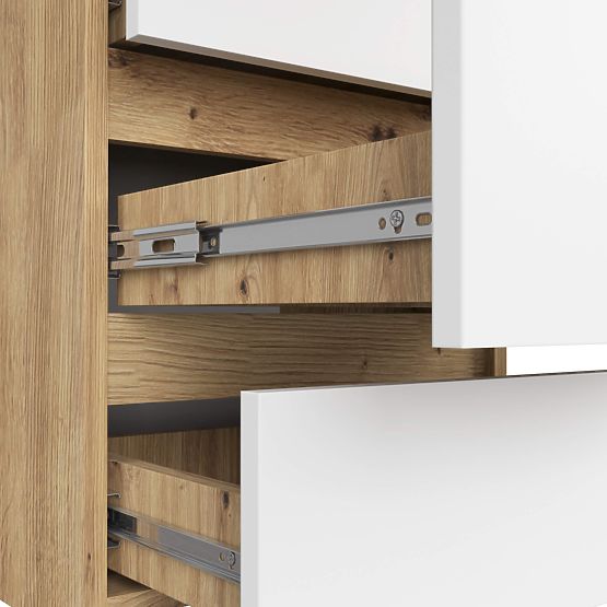 CHEST OF DRAWERS CL6 PK OAK ARTISAN / WHITE