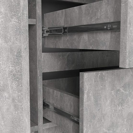 CHEST OF DRAWERS K100 2D 3SZ PK CONCRETE
