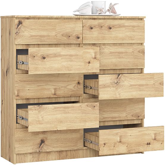 CHEST OF DRAWERS K120 10SZ CLP PK OAK ARTISAN