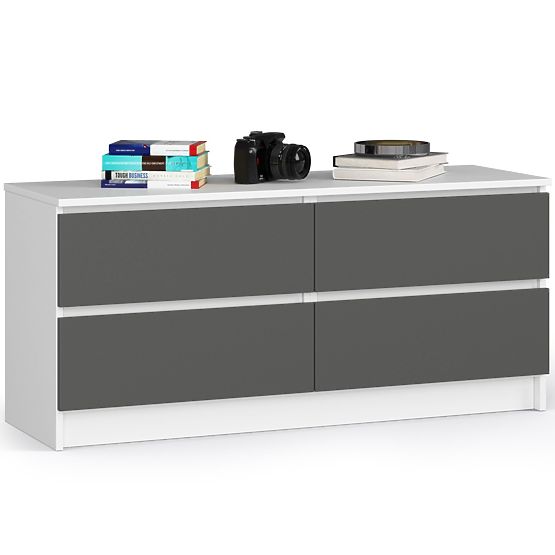 CHEST OF DRAWERS K120 4SZ CLP PK WHITE / GRAY