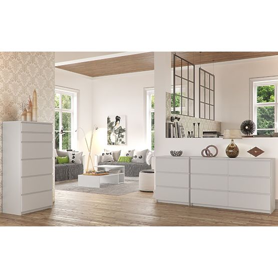 CHEST OF DRAWERS K120 6SZ CLP PK WHITE