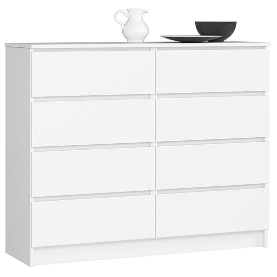CHEST OF DRAWERS K120 8SZ PK WHITE
