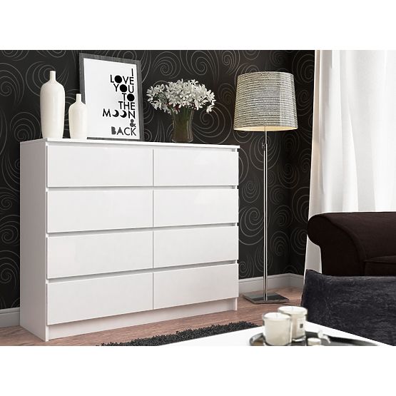 CHEST OF DRAWERS K120 8SZ PK WHITE