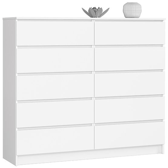 CHEST OF DRAWERS K140 10SZ CLP PK WHITE