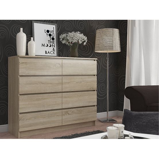 CHEST OF DRAWERS K140 8SZ CLP PK OAK SONOMA