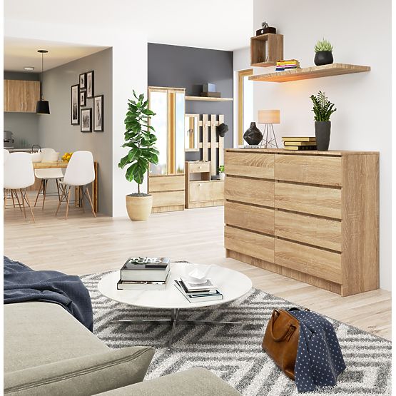 CHEST OF DRAWERS K140 8SZ CLP PK OAK SONOMA