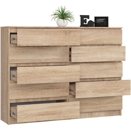 CHEST OF DRAWERS K160 10SZ CLP PK OAK SONOMA