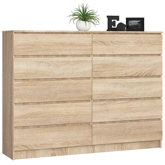 CHEST OF DRAWERS K160 10SZ CLP PK OAK SONOMA
