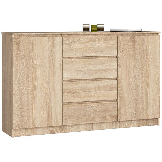 CHEST OF DRAWERS K160 2D 4SZ CLP PK OAK SONOMA