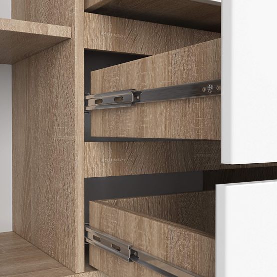 CHEST OF DRAWERS K160 2D 4SZ CLP PK OAK SONOMA / WHITE